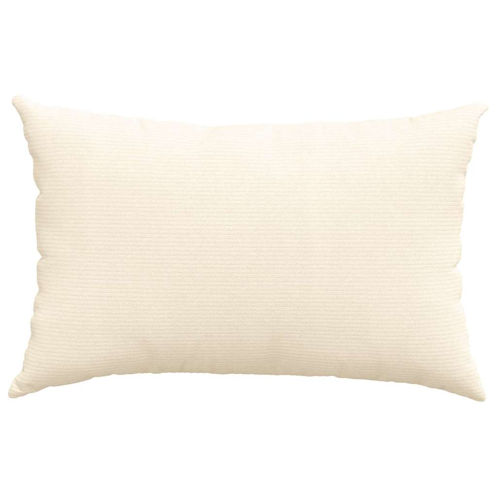 Sofakissen 2 Stück Creme 60 x 40 cm Cordstoff