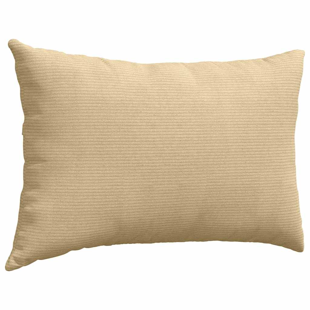Sofakissen 2 Stück Creme 60 x 40 cm Cordstoff