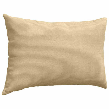 Sofakissen 2 Stück Creme 60 x 40 cm Cordstoff