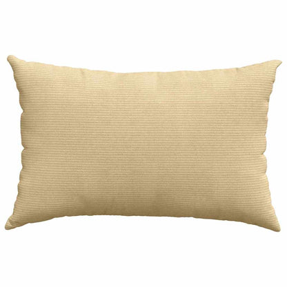 Sofakissen 2 Stück Creme 60 x 40 cm Cordstoff