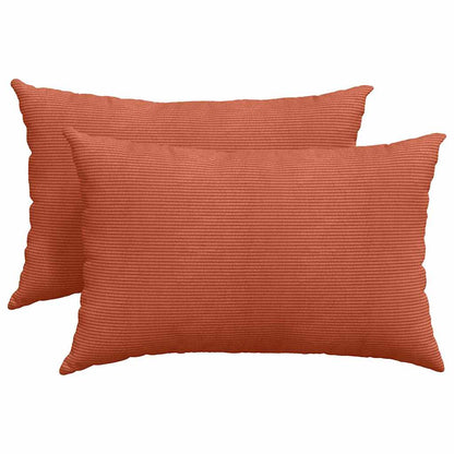 Sofakissen 2 Stück Creme 60 x 40 cm Cordstoff