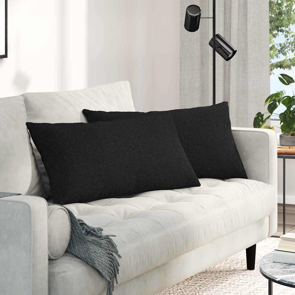 Sofakissen 2 pcs Wolkengrau 80 x 40 cm Stoff