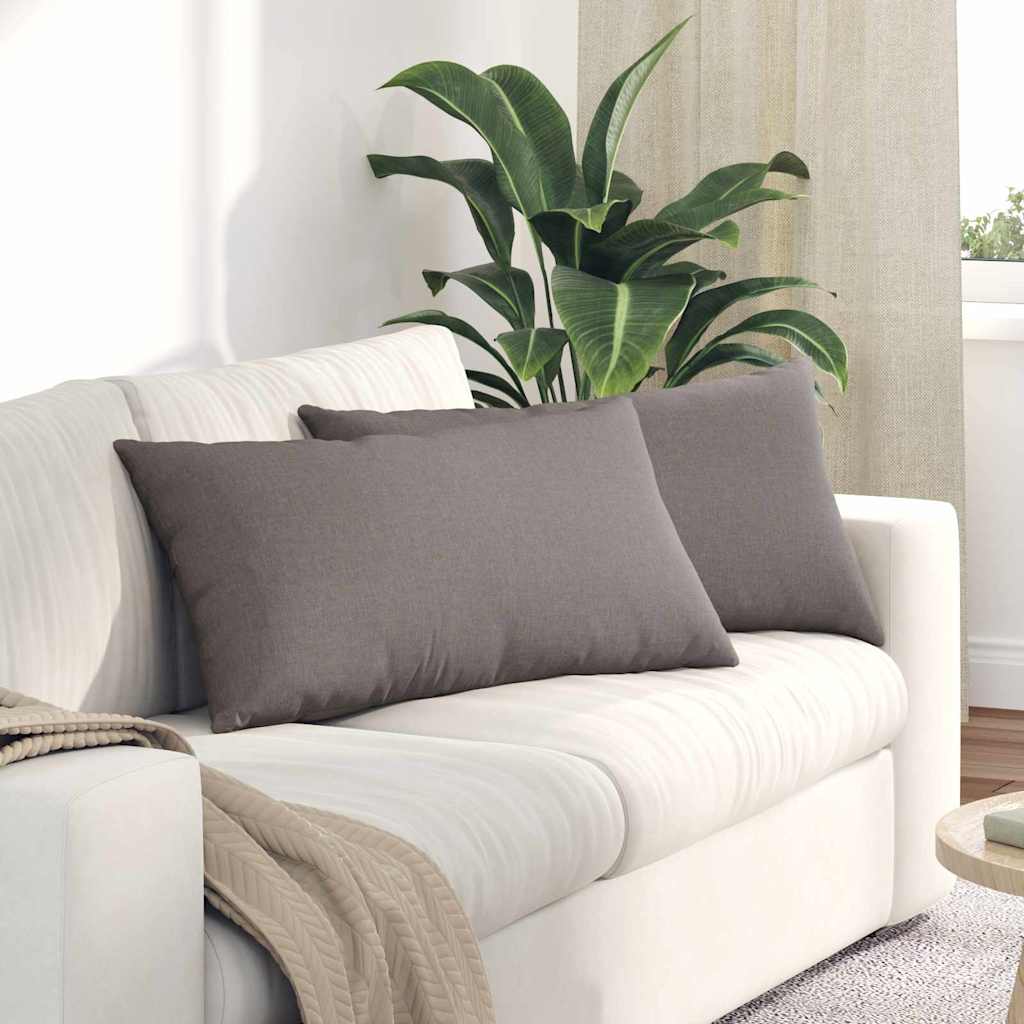 Sofakissen 2 pcs Wolkengrau 80 x 40 cm Stoff