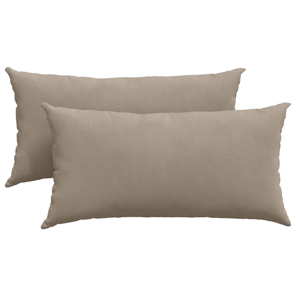 Sofakissen 2 Stück Beige 80 x 40 cm Stoff