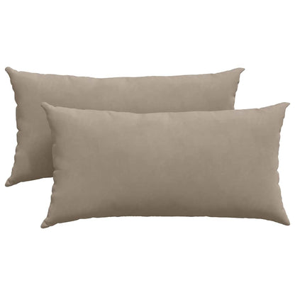 Sofakissen 2 Stück Beige 80 x 40 cm Stoff