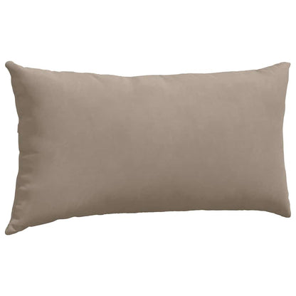 Sofakissen 2 Stück Beige 80 x 40 cm Stoff