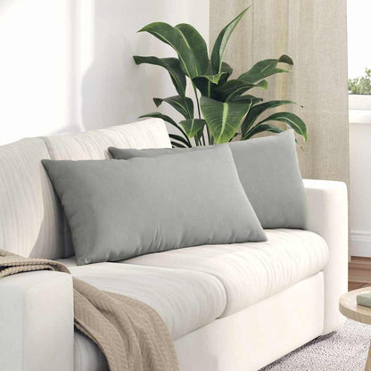 Sofakissen 2 Stück Beige 80 x 40 cm Stoff