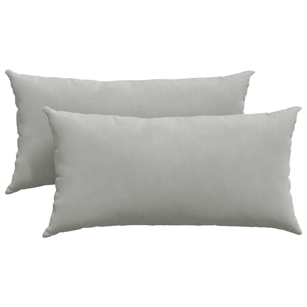 Sofakissen 2 Stück Beige 80 x 40 cm Stoff