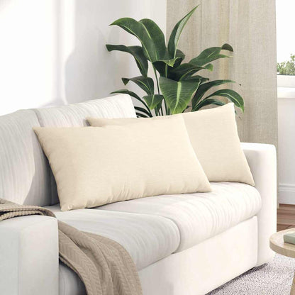 Sofakissen 2 Stück Grau-Grün 80 x 40 cm Cordstoff