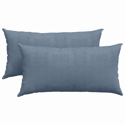 Sofakissen 2 Stück Grau-Grün 80 x 40 cm Cordstoff