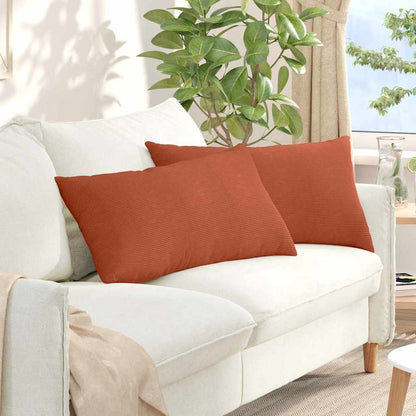 Sofakissen 2 Stück Grau-Grün 80 x 40 cm Cordstoff