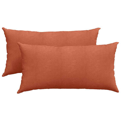 Sofakissen 2 Stück Grau-Grün 80 x 40 cm Cordstoff