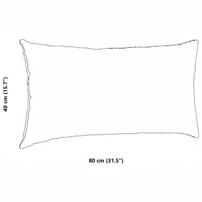 Sofakissen 2 Stück Grau-Grün 80 x 40 cm Cordstoff