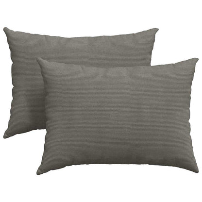 Sofakissen 2 Stück Dunkelgrau 70 x 50 cm Cordstoff