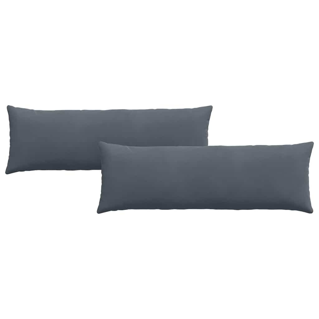 Sofakissen 2 Stück Schwarz 120 x 40 cm Cordstoff