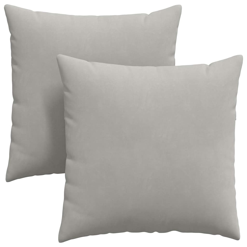 Sofakissen 2 Stück Beige 80 x 80 cm Stoff