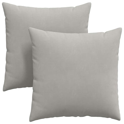 Sofakissen 2 Stück Beige 80 x 80 cm Stoff
