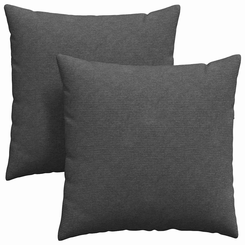 Sofakissen 2 Stück Rot-Orange 80 x 80 cm Cordstoff