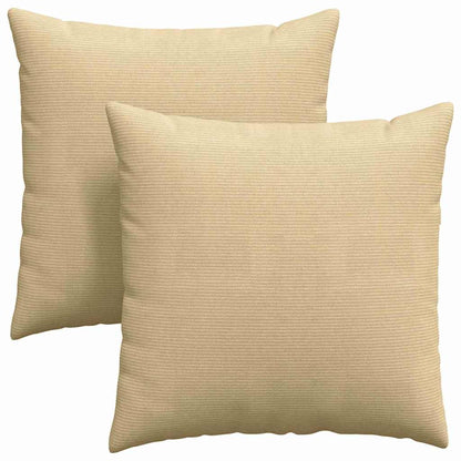 Sofakissen 2 Stück Rot-Orange 80 x 80 cm Cordstoff