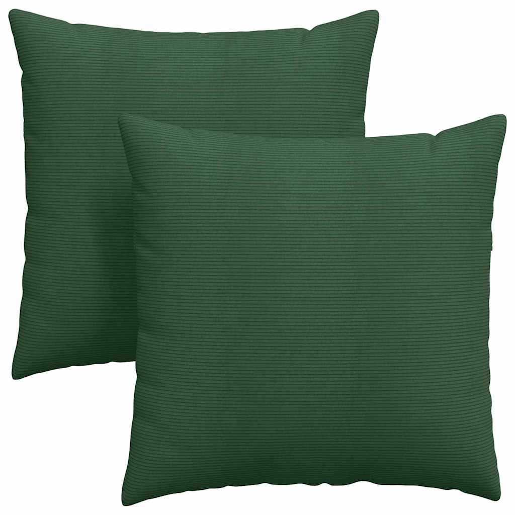 Sofakissen 2 Stück Rot-Orange 80 x 80 cm Cordstoff