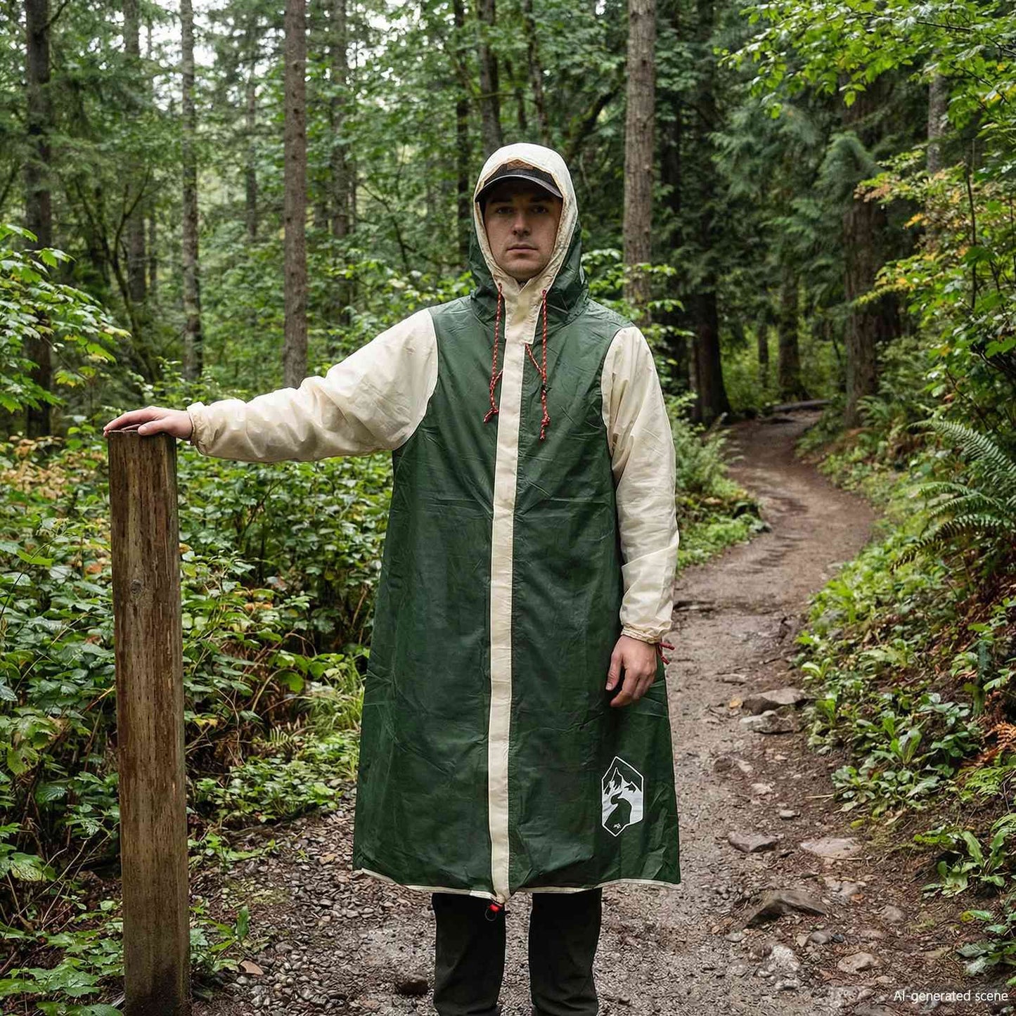 2-In-1 Regenponcho Mit Kapuze 262 X 126 X 130 Cm