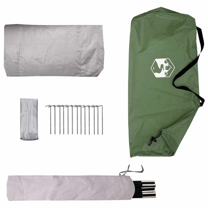 Trekkingzelt Grau und Orange 4-Personen