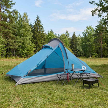 Trekkingzelt Grau und Orange 4-Personen