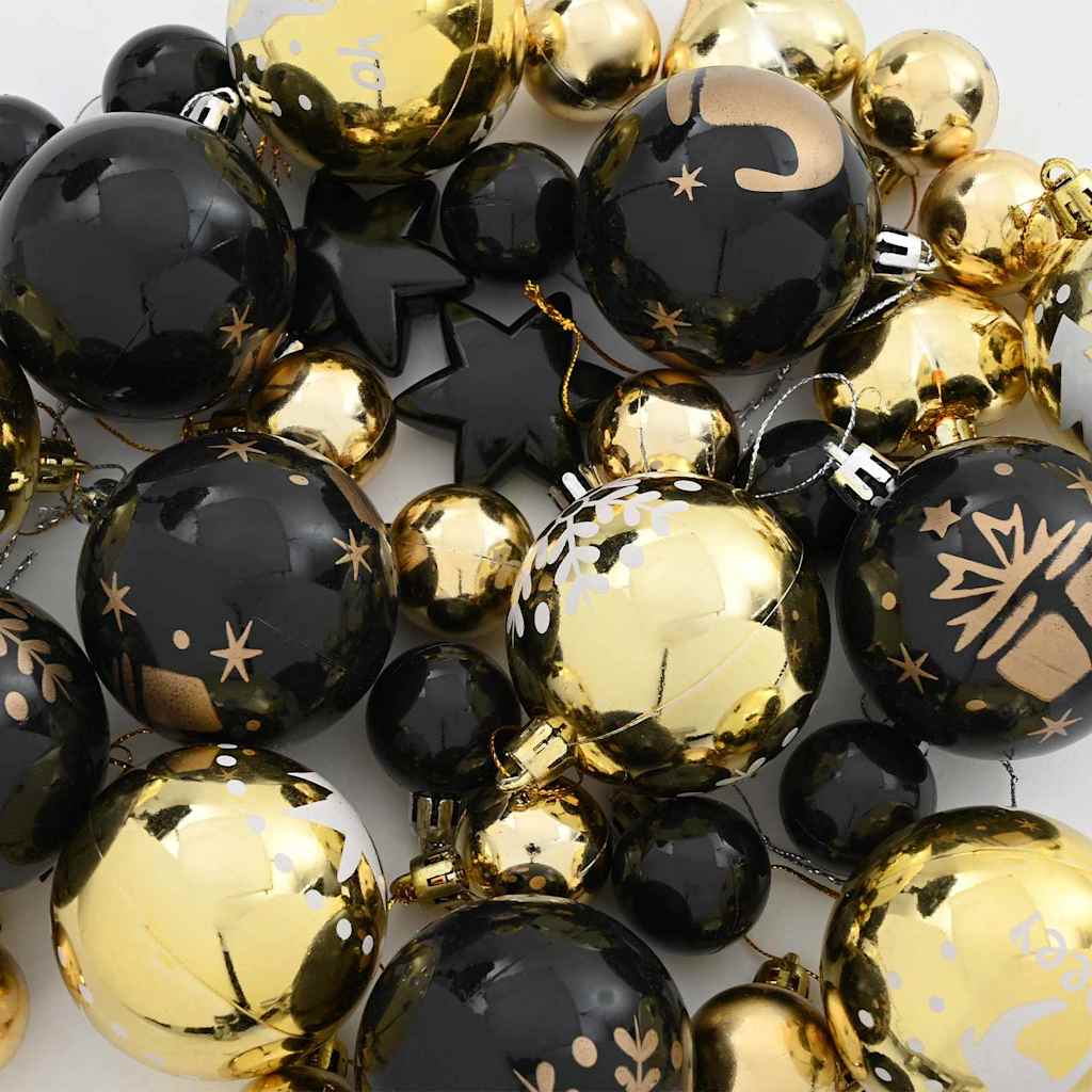 Weihnachtskugel-Set 40 stk. Gold und Rot Ø 6 cm Kunststoff