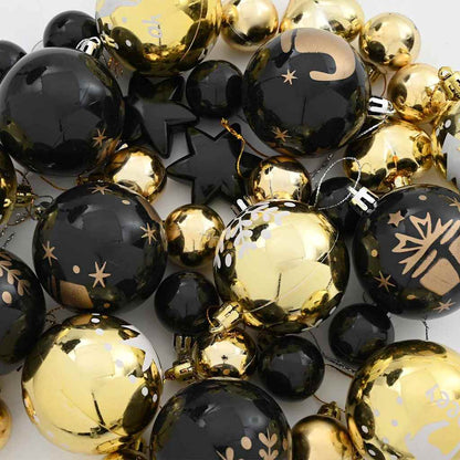 Weihnachtskugel-Set 40 stk. Gold und Rot Ø 6 cm Kunststoff