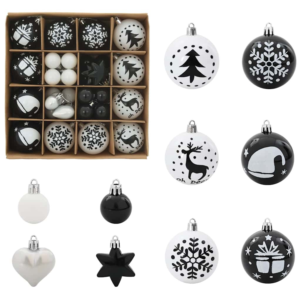 Weihnachtskugel-Set 40 stk. Gold und Rot Ø 6 cm Kunststoff