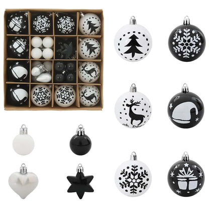 Weihnachtskugel-Set 40 stk. Gold und Rot Ø 6 cm Kunststoff