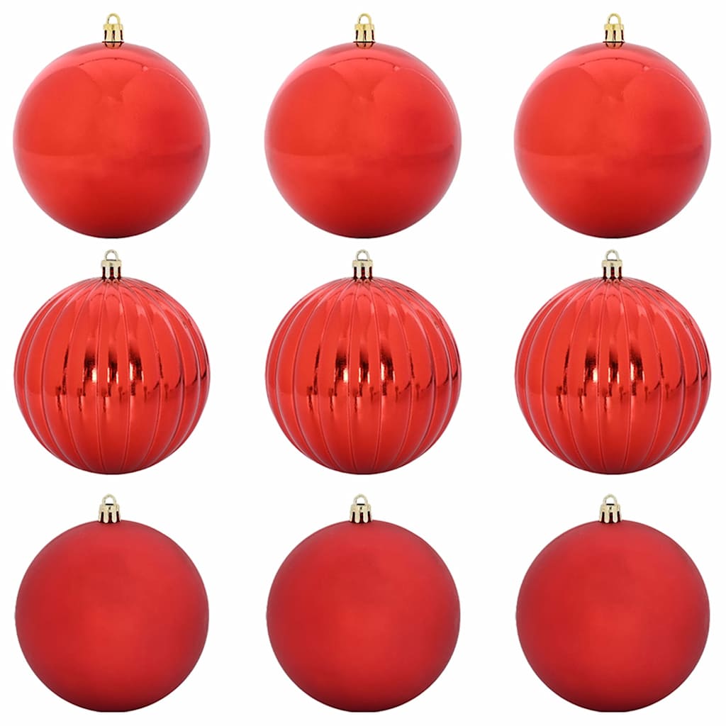 Weihnachtsbaumkugel Set XL 9 stk. Rot Ø 15 cm Kunststoff