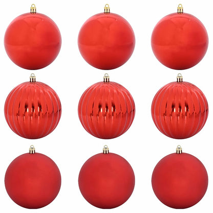 Weihnachtsbaumkugel Set XL 9 stk. Rot Ø 15 cm Kunststoff