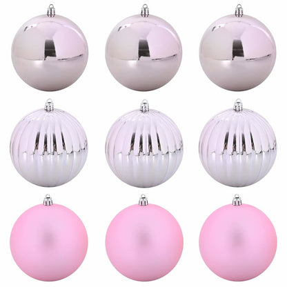 Weihnachtsbaumkugel Set XL 9 stk. Rot Ø 15 cm Kunststoff
