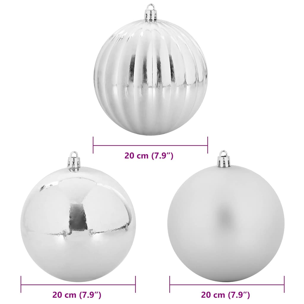 Weihnachtsbaumkugel Set XXL 4 stk. Lila Ø 20 cm Kunststoff