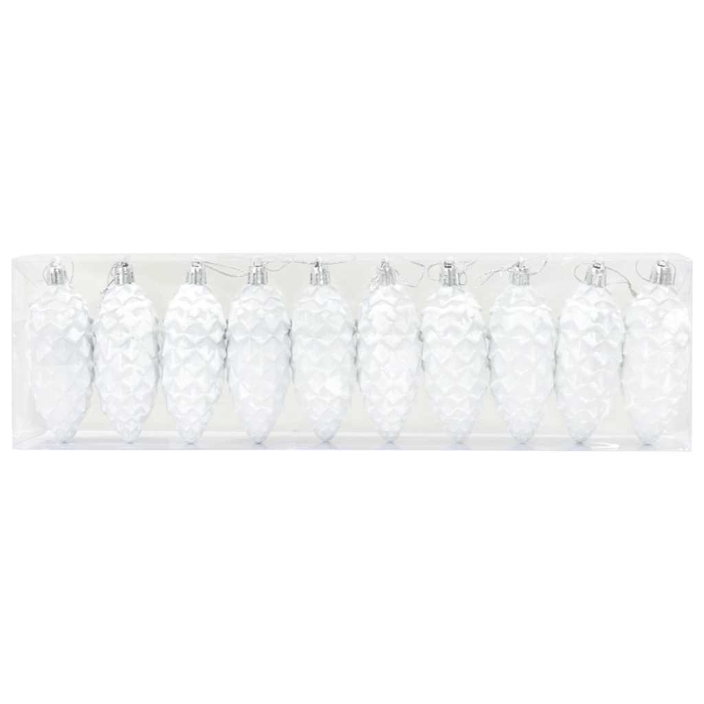 Weihnachts-Tannenzapfen Ball 40 stk. Silber 4 x 9 cm Kunststoff