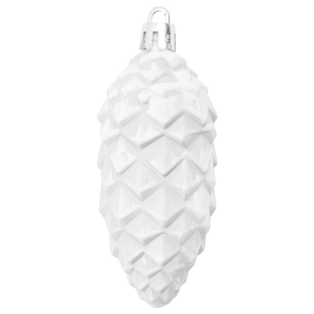 Weihnachts-Tannenzapfen Ball 40 stk. Silber 4 x 9 cm Kunststoff