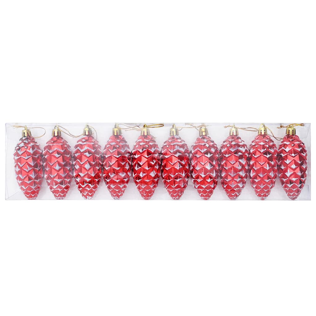 Weihnachts-Tannenzapfen Ball 40 stk. Silber 4 x 9 cm Kunststoff