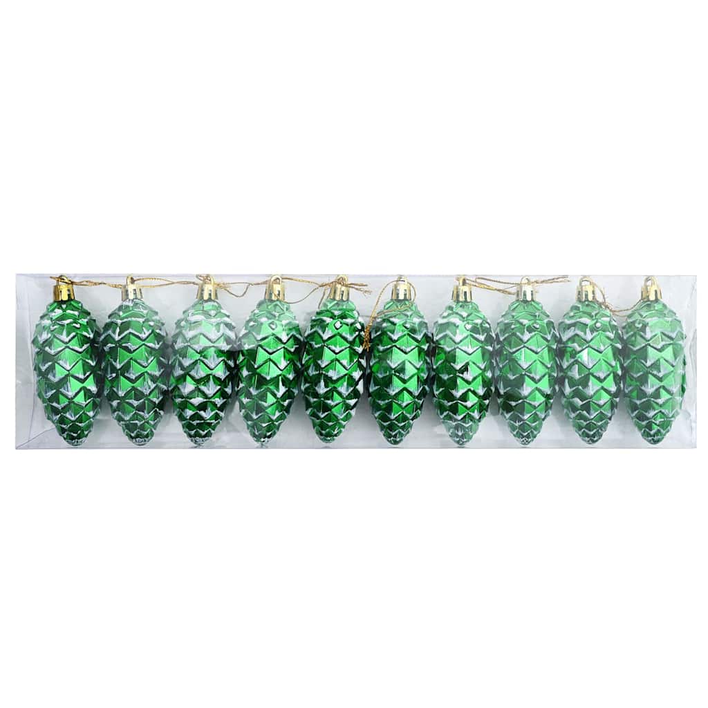 Weihnachts-Tannenzapfen Ball 40 stk. Silber 4 x 9 cm Kunststoff