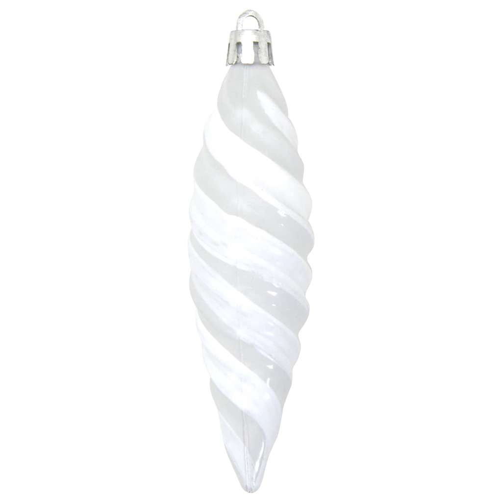 Weihnachtliche Spiralenform Kugel 40 stk. Silber 3 x 11 cm