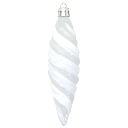 Weihnachtliche Spiralenform Kugel 40 stk. Silber 3 x 11 cm
