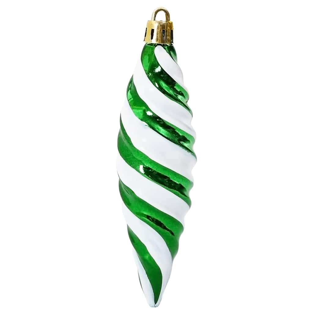 Weihnachtliche Spiralenform Kugel 40 stk. Silber 3 x 11 cm