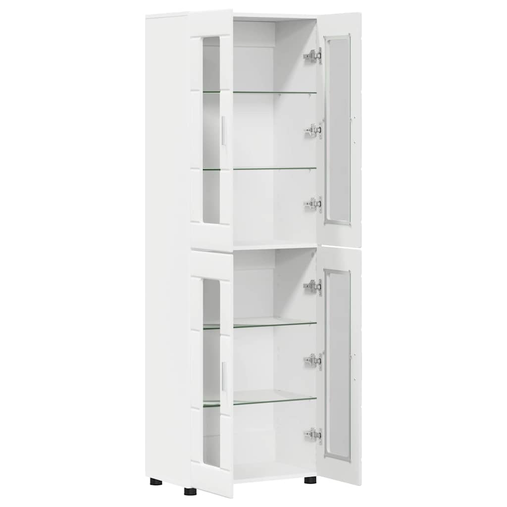 Highboard mit Glastüren | Hochschrannk | Vitrine | Wohnzimmerschrank | 182 cm