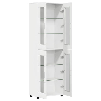 Highboard mit Glastüren | Hochschrannk | Vitrine | Wohnzimmerschrank | 182 cm