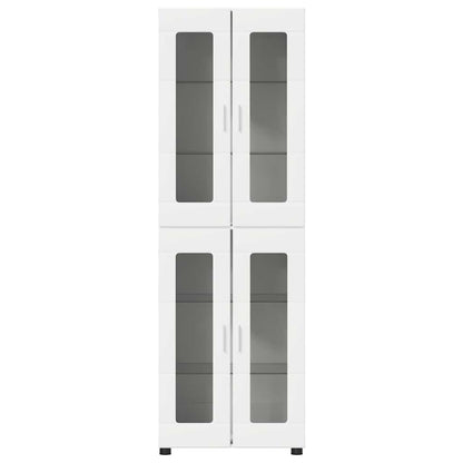 Highboard mit Glastüren | Hochschrannk | Vitrine | Wohnzimmerschrank | 182 cm