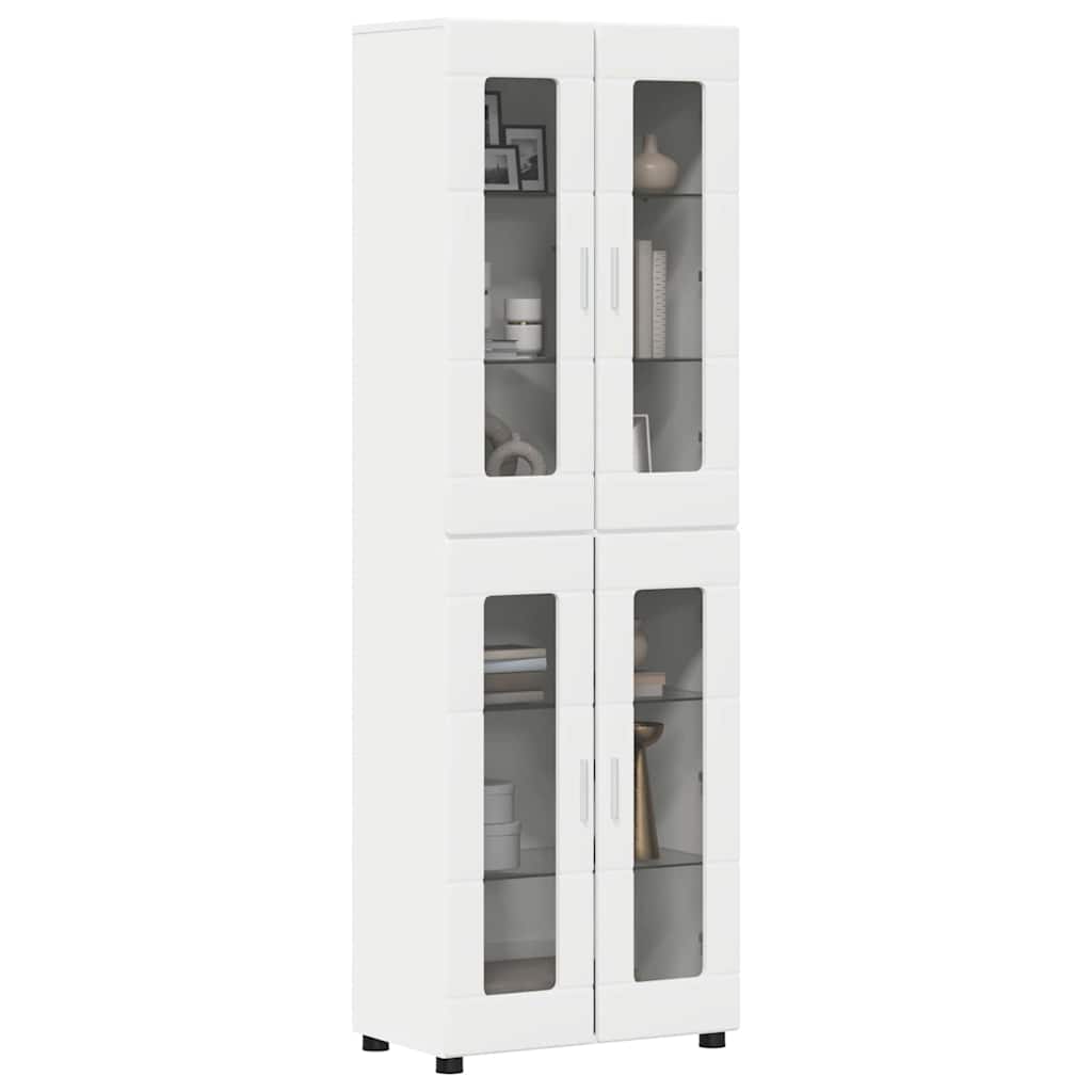 Highboard mit Glastüren | Hochschrannk | Vitrine | Wohnzimmerschrank | 182 cm