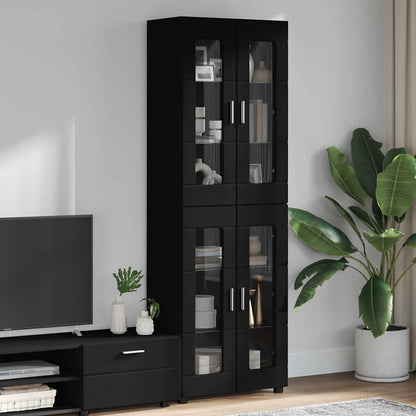 Highboard mit Glastüren | Hochschrannk | Vitrine | Wohnzimmerschrank | 182 cm