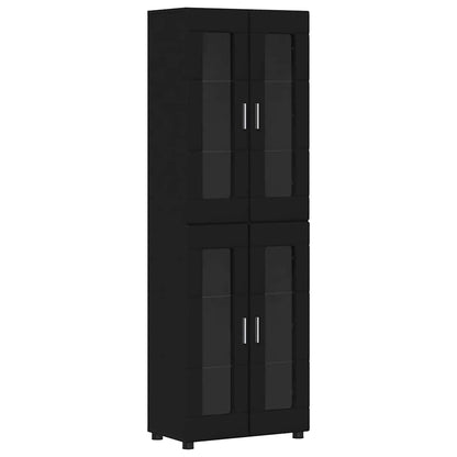 Highboard mit Glastüren | Hochschrannk | Vitrine | Wohnzimmerschrank | 182 cm