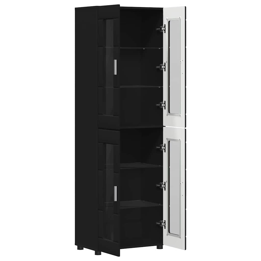 Highboard mit Glastüren | Hochschrannk | Vitrine | Wohnzimmerschrank | 182 cm