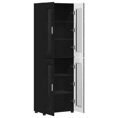 Highboard mit Glastüren | Hochschrannk | Vitrine | Wohnzimmerschrank | 182 cm